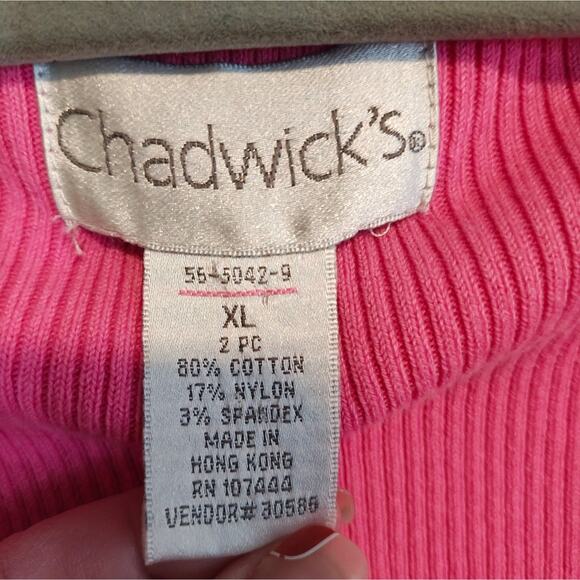 Pink Chadwicks‎ Women's Cardigan & Tank Set XL Legally Blonde Barbie 90s Preppy - Picture 7 of 7